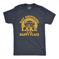 Day Drinking On The Lake Is My Happy Place Lake Life Sarcastic Shirt Day Drinking Gift For Boat Owner New Boat Gifts Boating Shirts Graphic Tee – Cozy Vibes · Trending Graphic Apparel