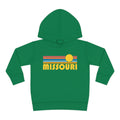 Missouri Toddler Hoodie Retro Sunrise Unisex Missouri Toddler Sweatshirt Personalization Available Hoodie – Fan Favorite · Perfect For Daily Wear