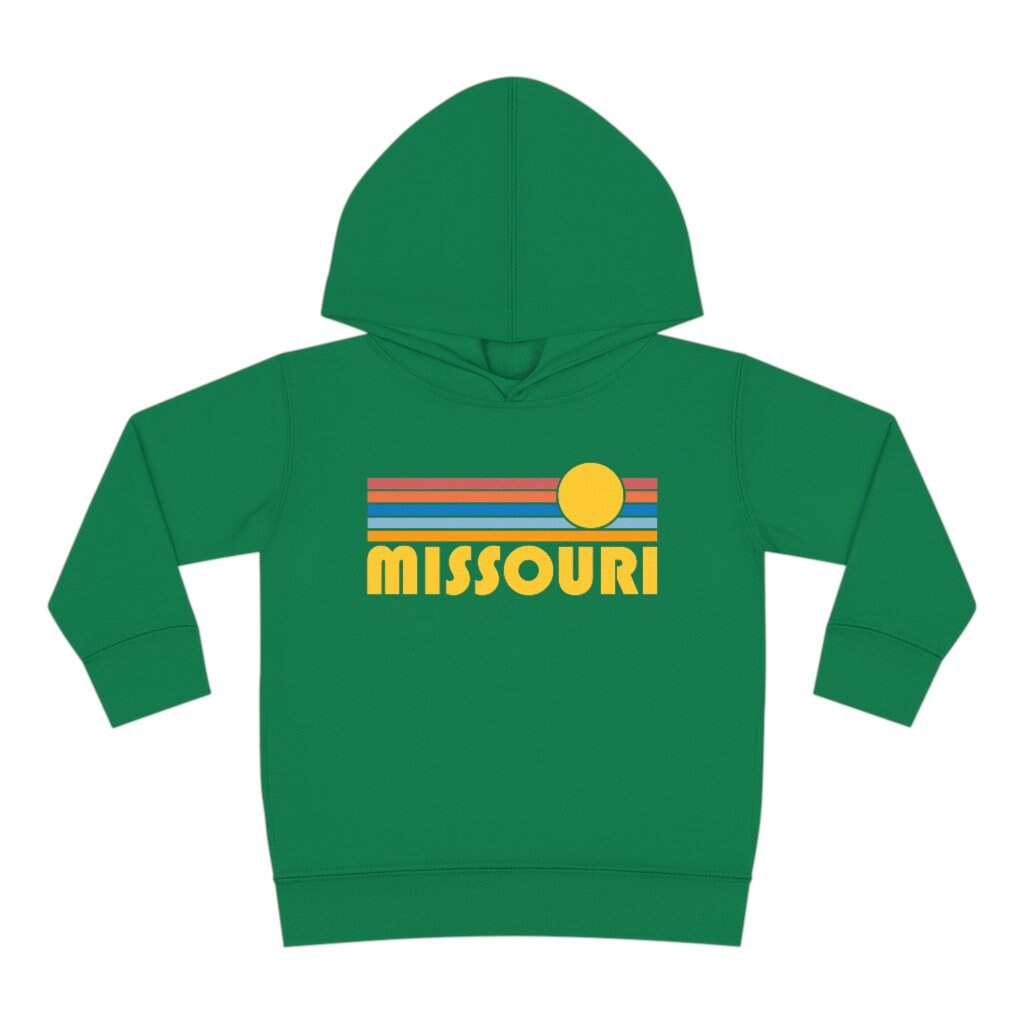 Missouri Toddler Hoodie Retro Sunrise Unisex Missouri Toddler Sweatshirt Personalization Available Hoodie – Fan Favorite · Perfect For Daily Wear