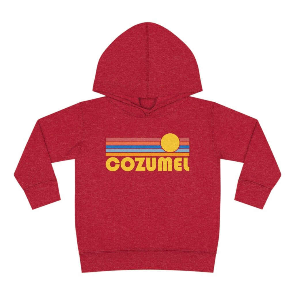 Cozumel Mexico Toddler Hoodie Retro Sunrise Unisex Cozumel Toddler Sweatshirt Personalization Available Hoodie – Cozy Vibes · Great Gift For Fans