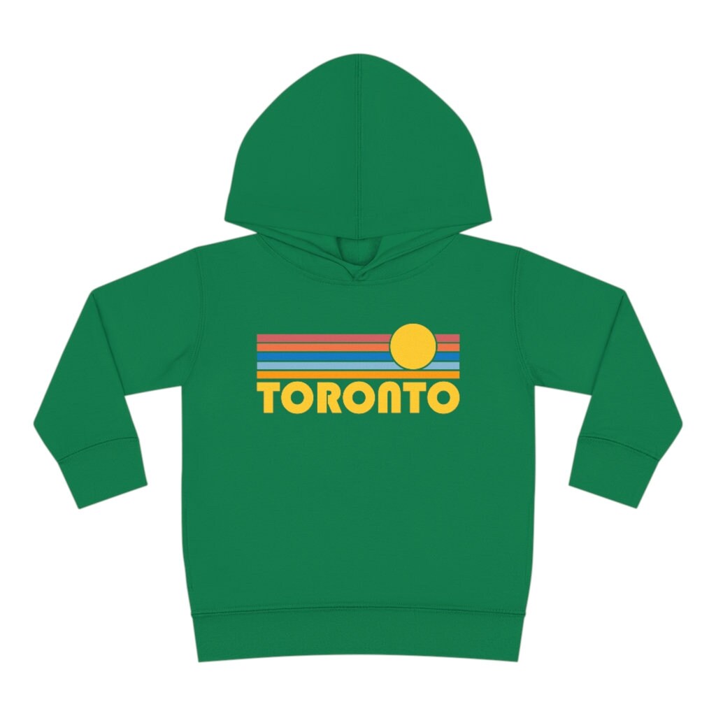 Toronto Canada Toddler Hoodie Retro Sunrise Unisex Toronto Toddler Sweatshirt Personalization Available Hoodie – Bold Style · Trending Graphic Apparel