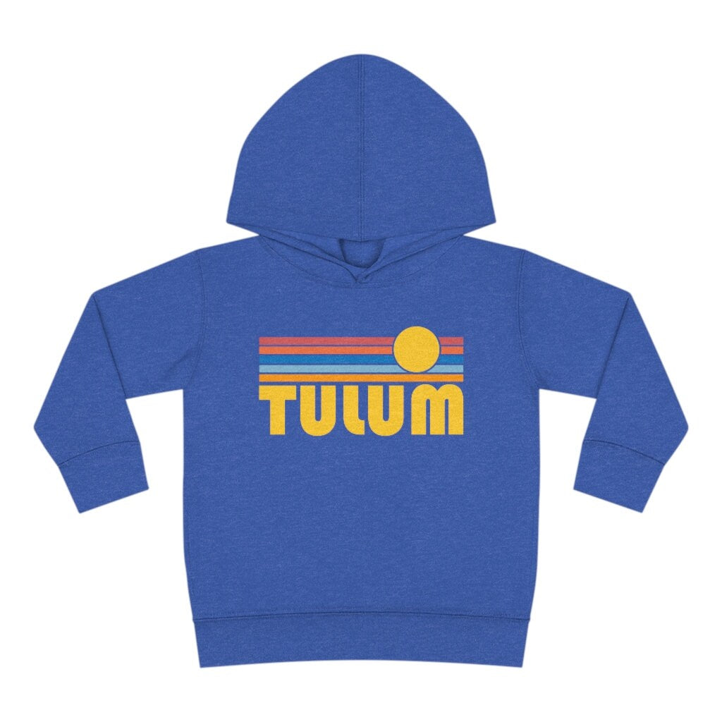 Tulum Mexico Toddler Hoodie Retro Sunrise Unisex Tulum Toddler Sweatshirt Personalization Available Hoodie – Bold Style · Trending Graphic Apparel