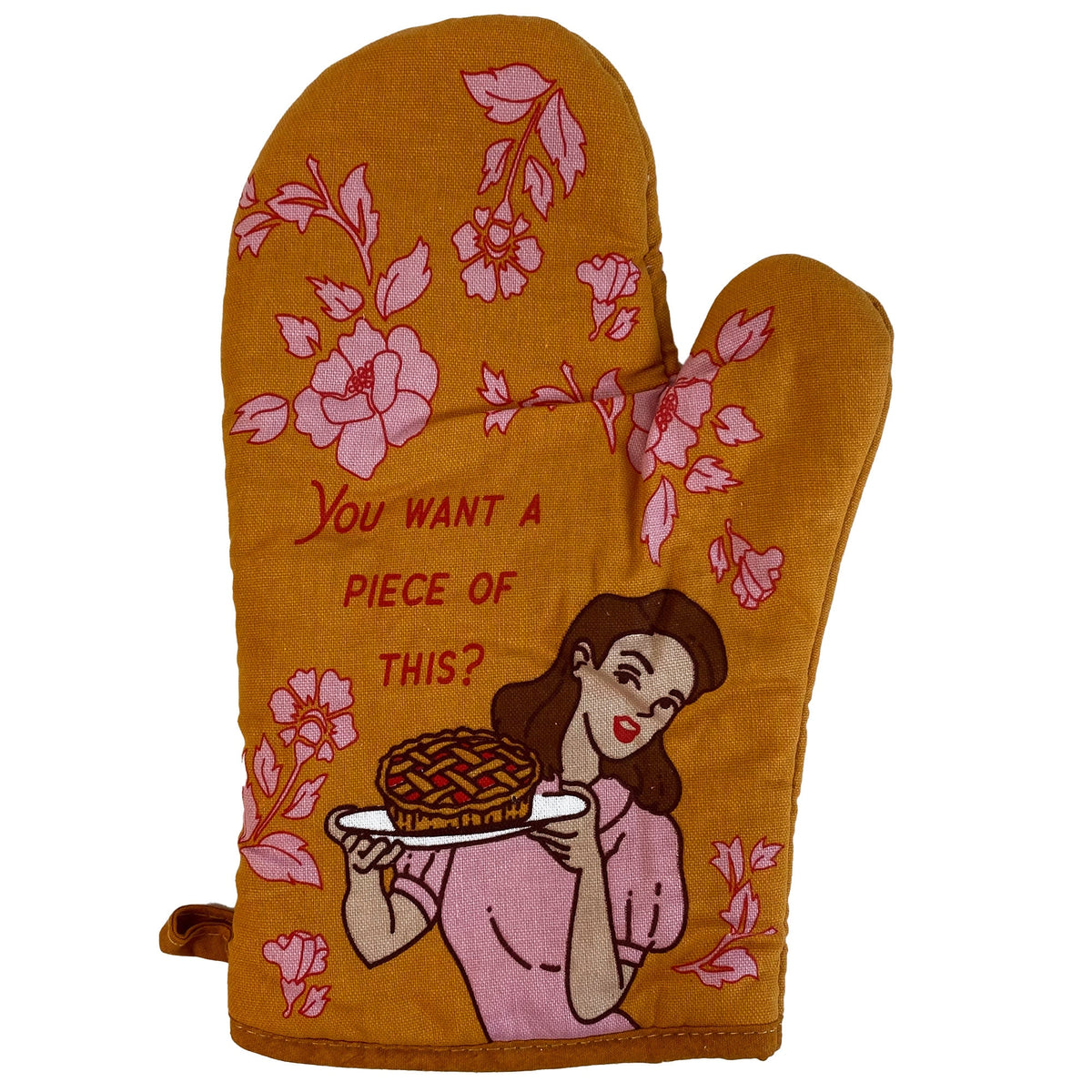 You Wanna Piece Of This Oven Mitt Housewarming Gift Pot Holder Christmas Gift Hostess Gift Funny Oven Mitts Vintage Lady Pie Lovers Graphic Tee – Feel-Good Design · Perfect For Daily Wear