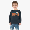 Denver Colorado Toddler Long Sleeve Shirt Retro Mountain Unisex Toddler Denver T Shirt Personalization Available Graphic Tee – Warm & Stylish · Perfect For Daily Wear