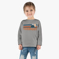 Vermont Toddler Long Sleeve Shirt Retro Mountain Unisex Toddler Vermont T Shirt Personalization Available Graphic Tee – Bold Style · Top Pick For Any Outfit
