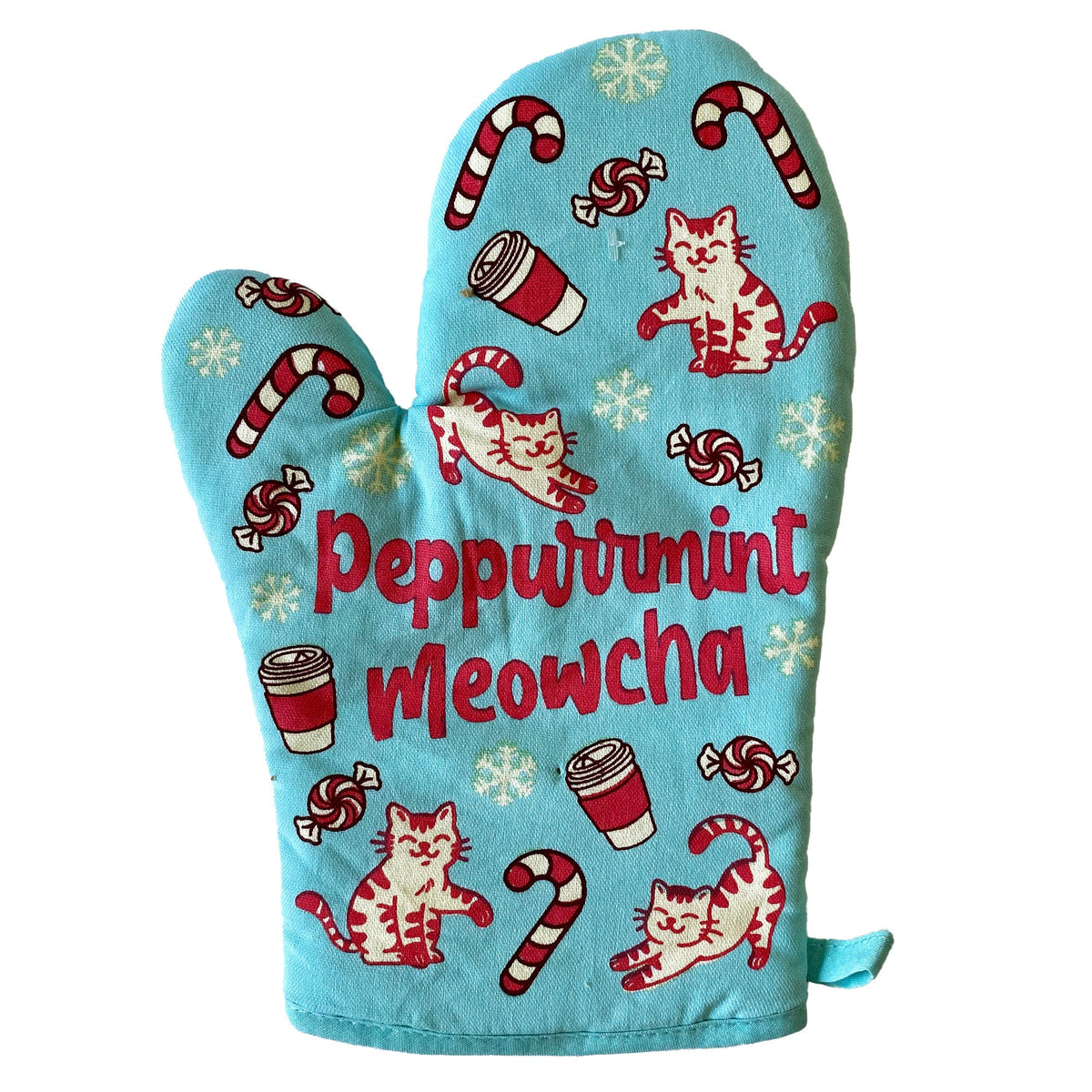 Peppurrmint Meowcha Candy Cane Cat Oven Mitts Christmas Oven Mitts Christmas Baking Funny Gift for Mom Bakers Gift Peppermint Mocha Graphic Tee – Bold Style · Top Pick For Any Outfit