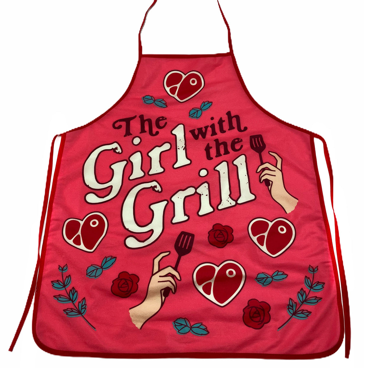 The Girl With The Grill Grilling Gifts Girl Grilling Cooking Apron Funny Cook Aprons Foodie She39s Got The Meats Meat Aprons Grilling Graphic Tee – Soft Feel · Must-Have Style