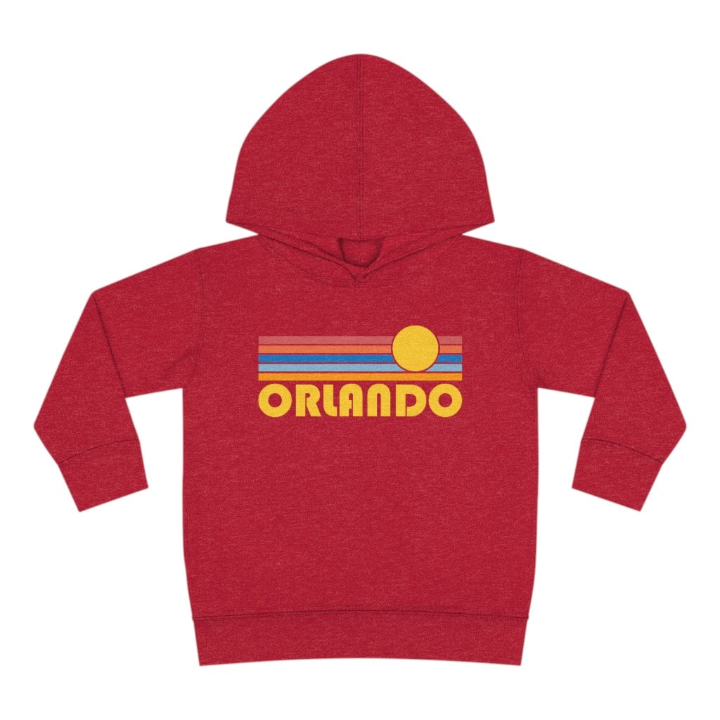 Orlando Florida Toddler Hoodie Retro Sunrise Unisex Orlando Toddler Sweatshirt Personalization Available Hoodie – Warm & Stylish · Perfect For Daily Wear