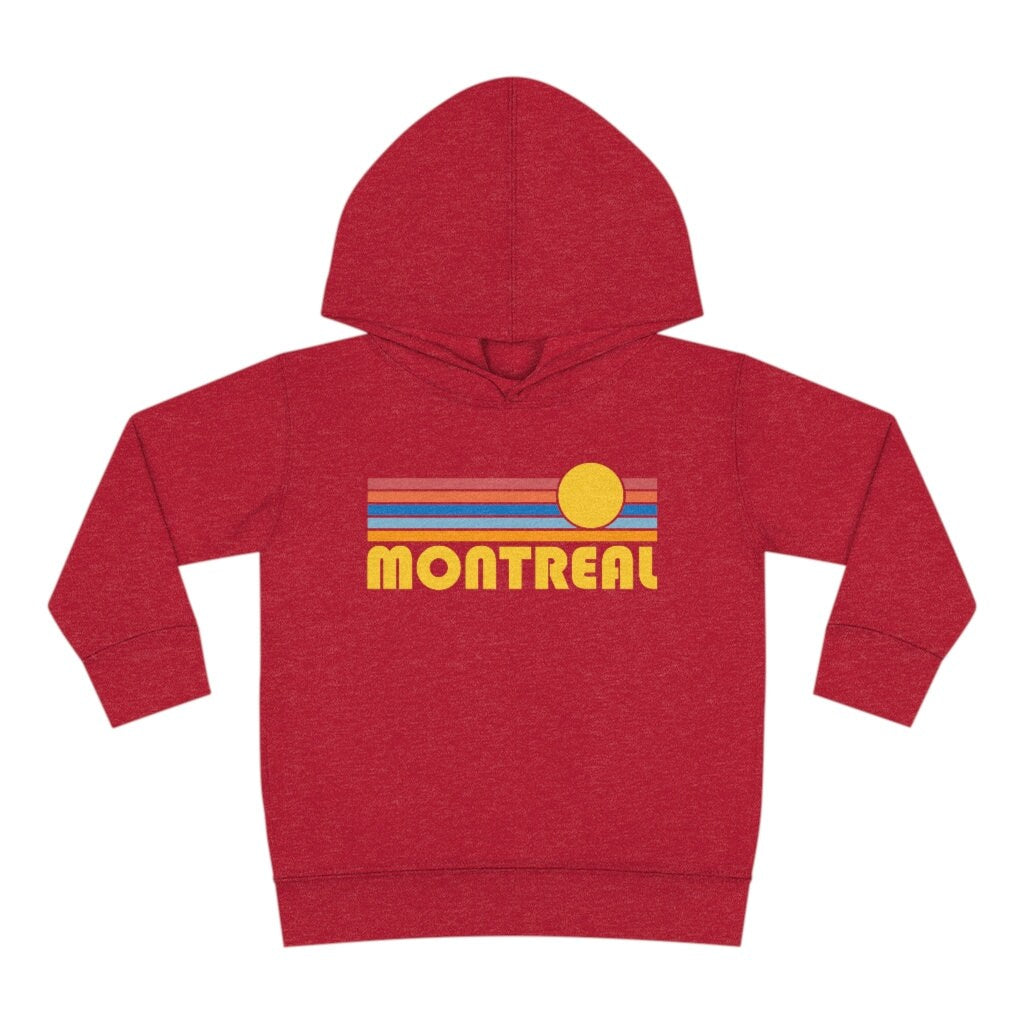 Montreal Canada Toddler Hoodie Retro Sunrise Unisex Montreal Toddler Sweatshirt Personalization Available Hoodie – Feel-Good Design · Top Pick For Any Outfit