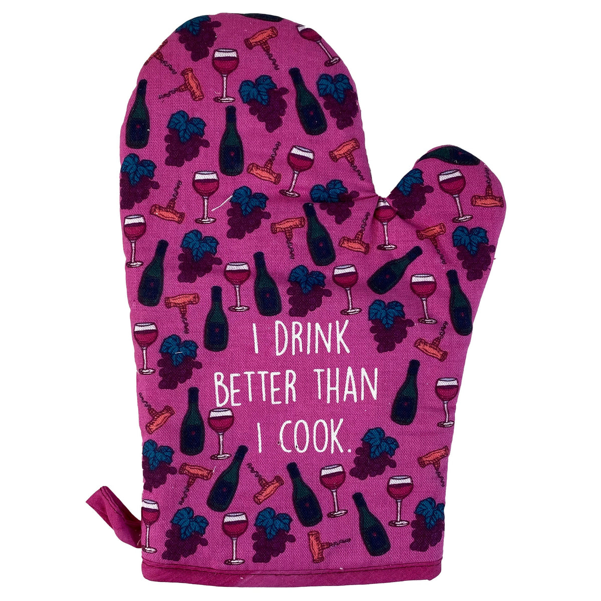 I Drink Better Than I Cook Housewarming Gift Pot Holder Christmas Gift Hostess Gift Funny Oven Mitts Wine Gifts Floral Wine Lover Graphic Tee – Fan Favorite · Perfect For Daily Wear