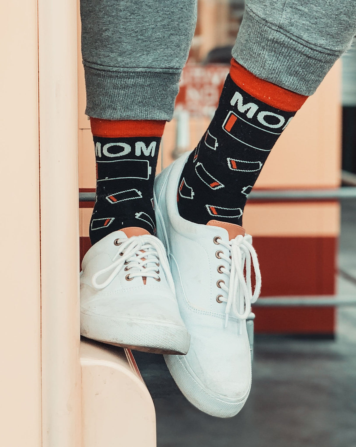 Mom Battery Socks Low Battery Running On Empty Socks Funny Socks Women Gifts For Mom Cute Socks For Mom Mother39s Day Gift Graphic Tee – Feel-Good Design · Great Gift For Fans