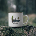Oregon Camp Mug 12oz Retro Enamel Camping Oregon Mug Personalization Available Graphic Tee – Soft Feel · Perfect For Daily Wear