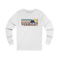 Vermont Long Sleeve Shirt Unisex Fall Retro Mountain Long Sleeve Vermont T Shirt Personalization Available Graphic Tee – Aesthetic Look · Perfect For Daily Wear
