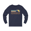 Idaho Long Sleeve Shirt Unisex Fall Retro Mountain Long Sleeve Idaho T Shirt Personalization Available Graphic Tee – Premium Graphic · Perfect For Daily Wear