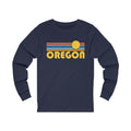 Oregon Long Sleeve Shirt Unisex Retro Sun Long Sleeve Oregon T Shirt Personalization Available Graphic Tee – Soft Feel · Great Gift For Fans