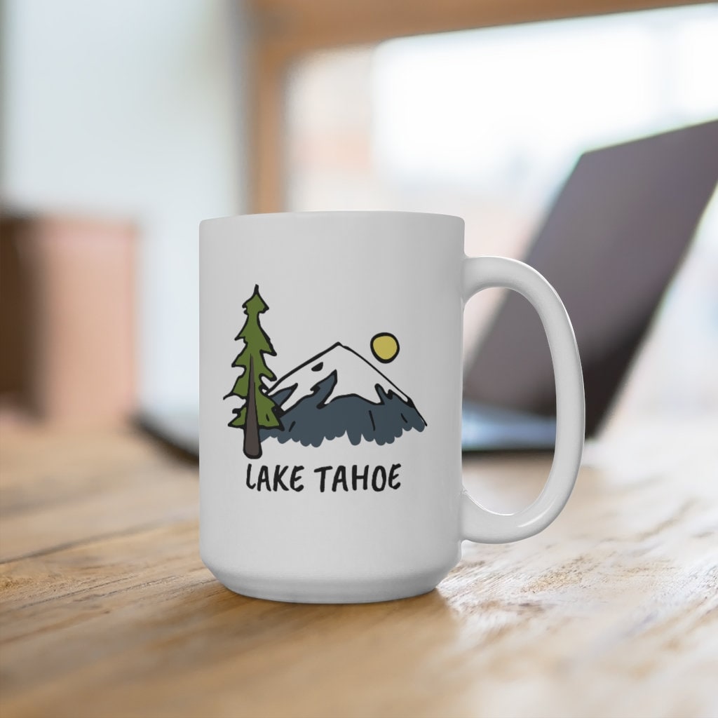 Lake Tahoe California Mug Ceramic Lake Tahoe Mug Personalization Available Graphic Tee – Bold Style · Great Gift For Fans