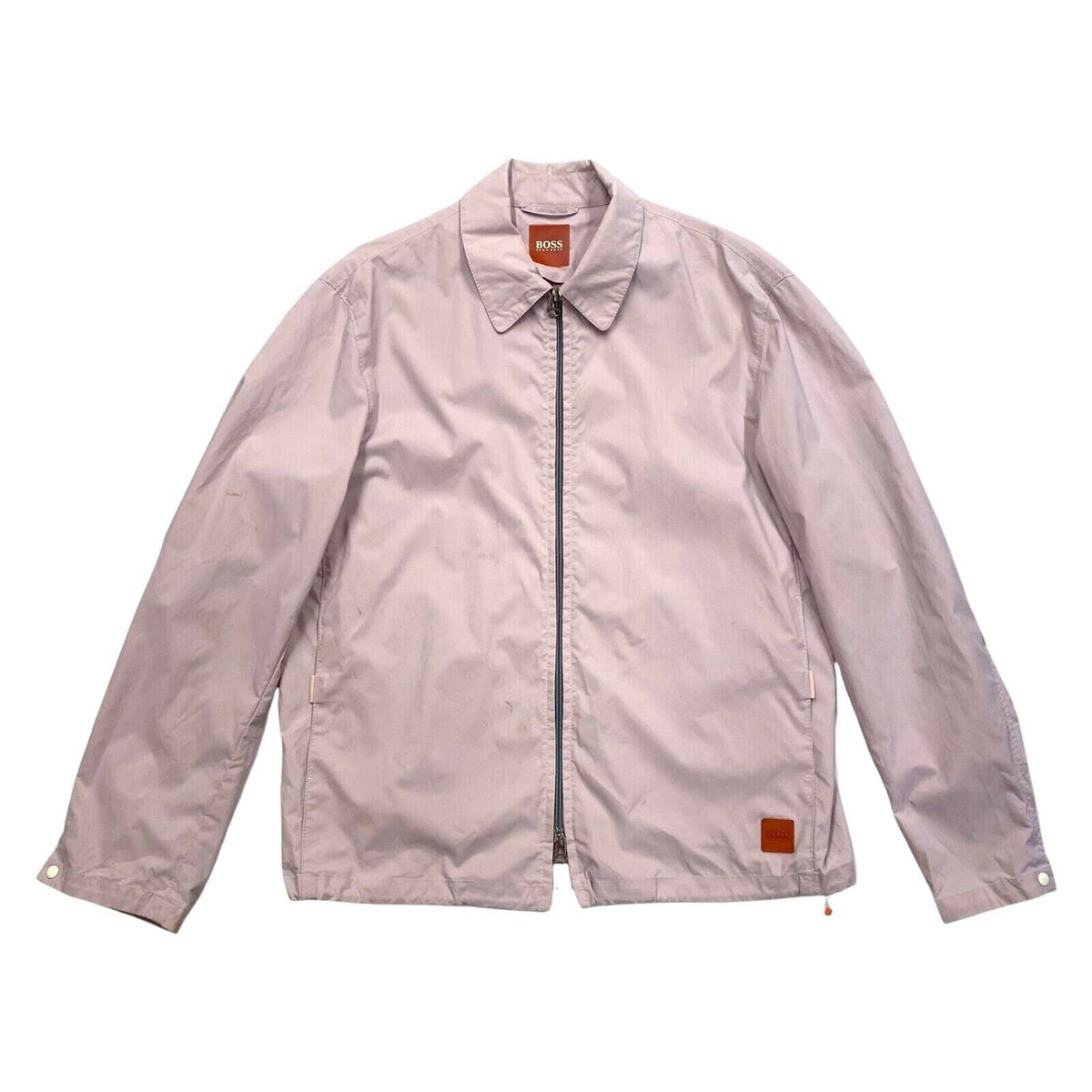 Hugo Boss Harrington Style Zip Nylon Jacket Vintage High End Designer Pink VTG Graphic Tee – Aesthetic Look · Perfect For Daily Wear