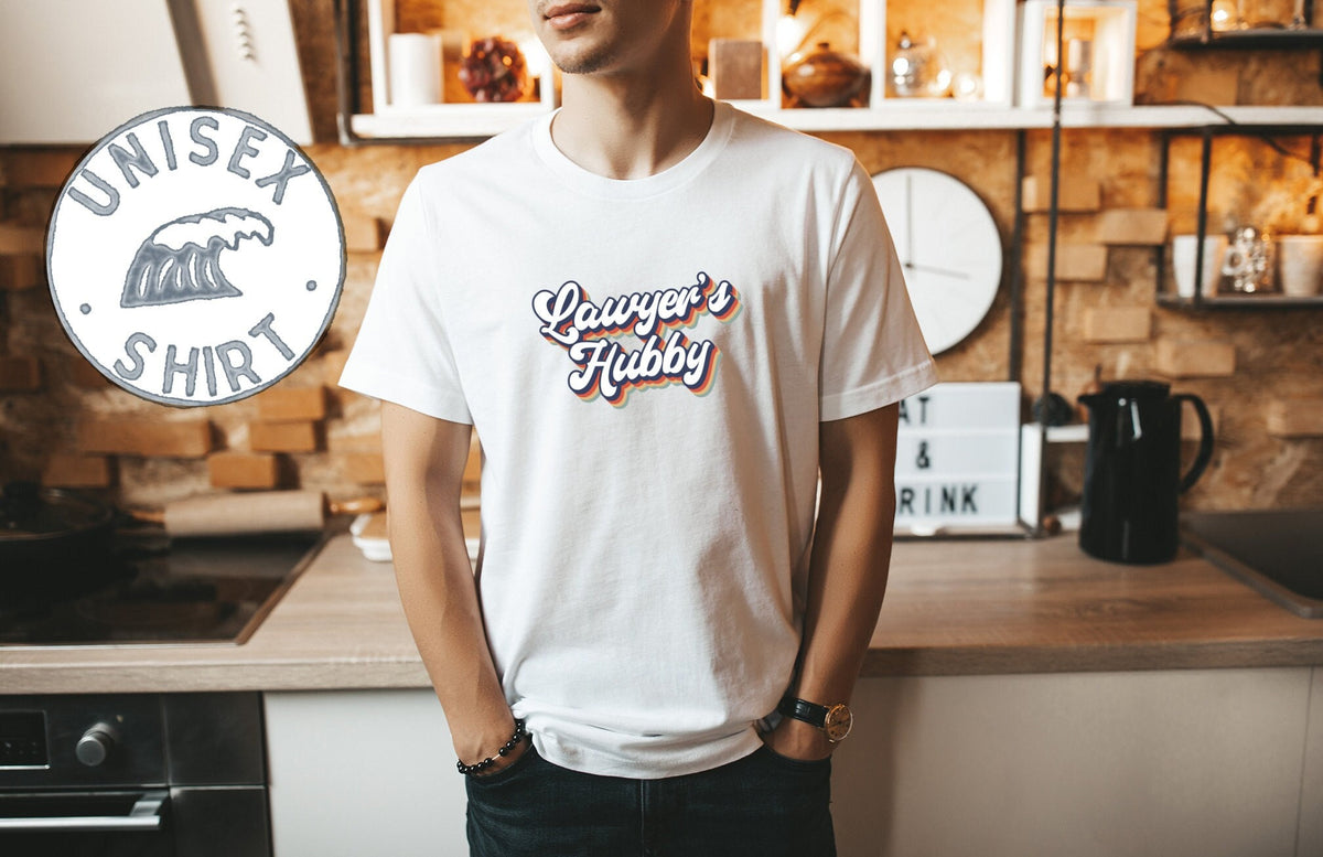 Lawyer Hubby 70s 1970s Husband Engagement Wedding Fiance Shirt Funny Tee Tshirt Birthday Gifts for Men and Women Graphic Tee – Feel-Good Design · High-Quality Print