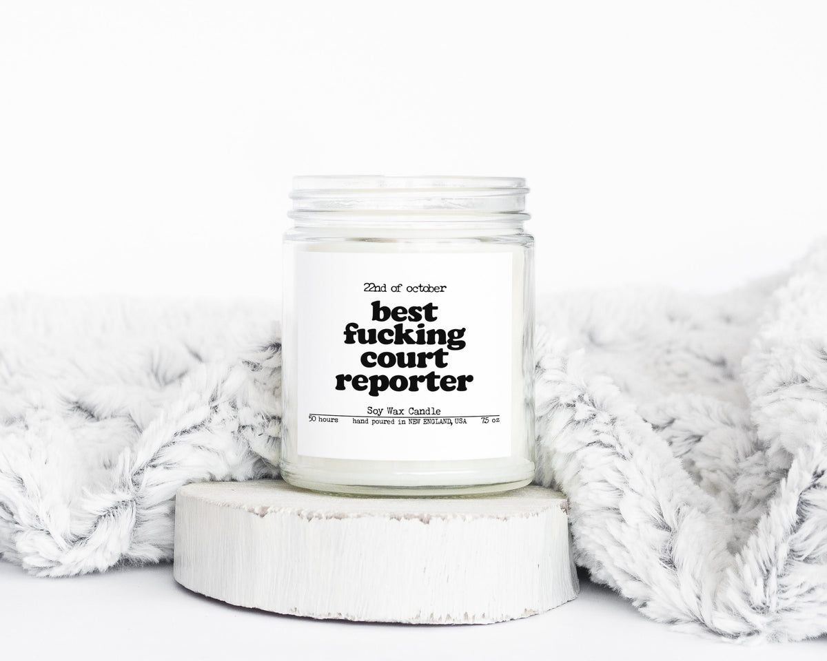 Court reporter stenographer Gifts Funny Candle Housewarming Soy Wax Scented Decor Graphic Tee – Soft Feel · Perfect For Daily Wear