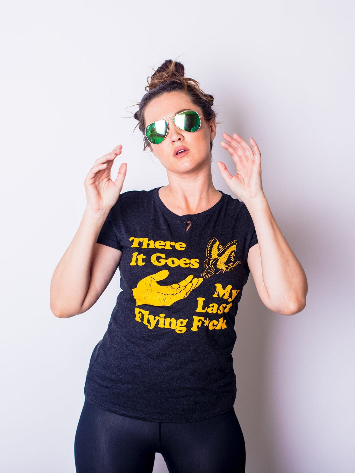 Funny Womens Shirt Fuck This Shirt Swearing Shirt Nerds Shirt Novelty Shirts There Does My Last Flying Fuck Cussing Shirts Butterfly Graphic Tee – Soft Feel · Must-Have Style