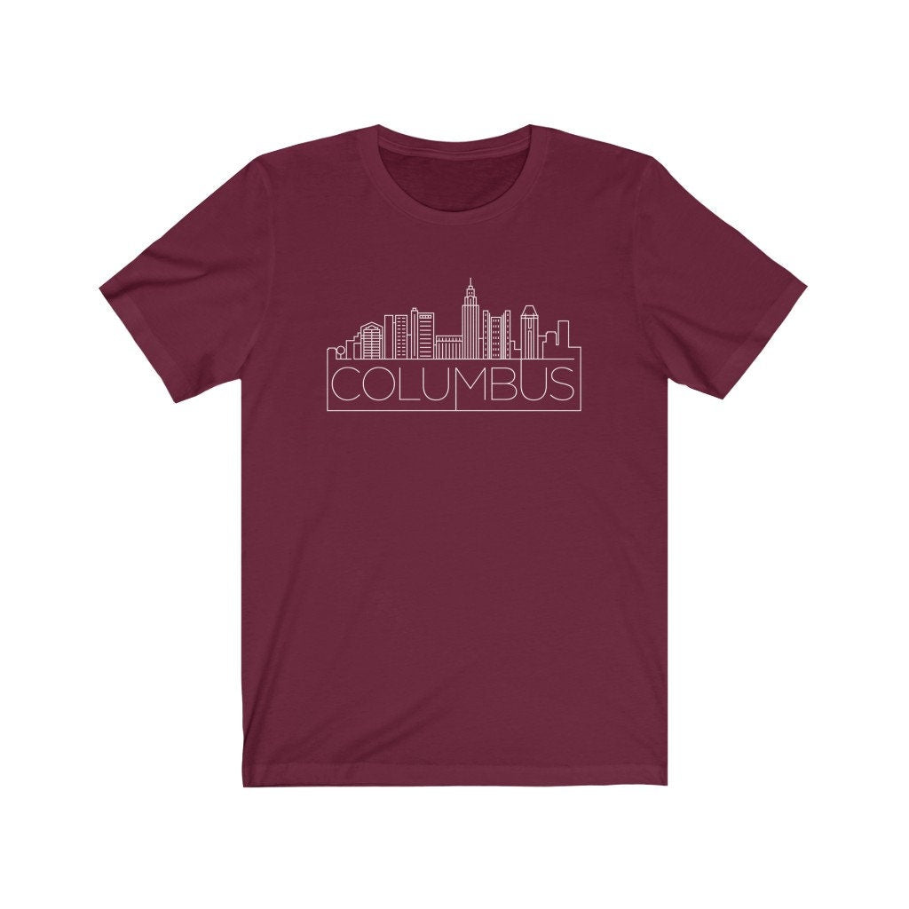 Columbus Ohio TShirt Adult Unisex Skyline Columbus T Shirt Personalization Available Graphic Tee – Fan Favorite · Great Gift For Fans