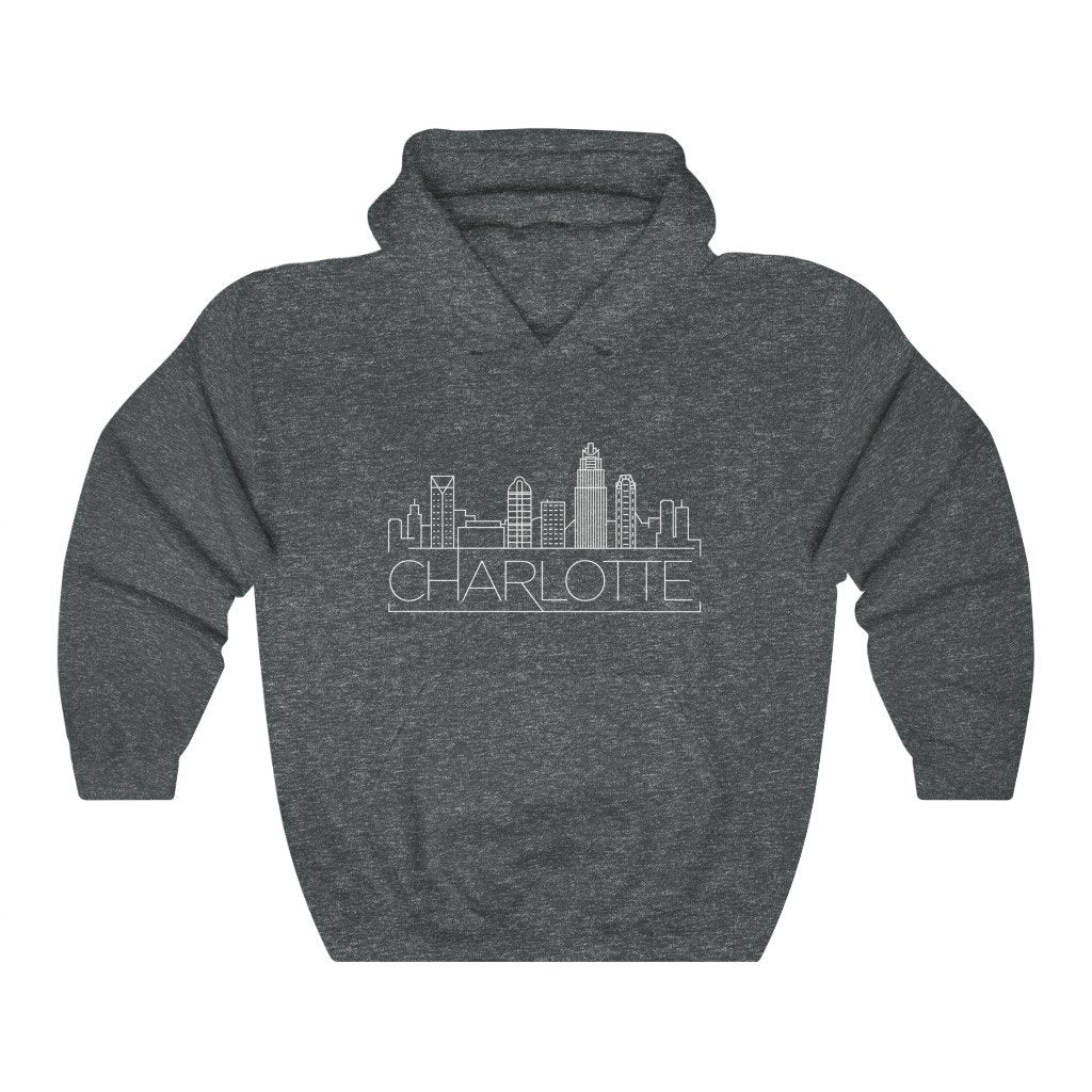 Charlotte Hoodie Adult Unisex Skyline Charlotte North Carolina Hoodie Sweatshirt Personalization Available Hoodie – Cozy Vibes · Top Pick For Any Outfit