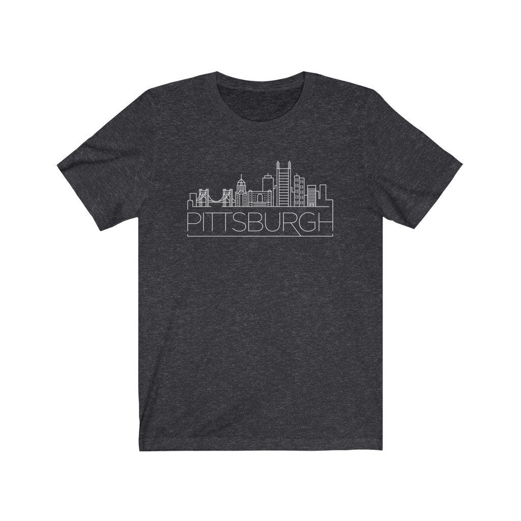 Pittsburgh Pennsylvania TShirt Adult Unisex Skyline Pittsburgh T Shirt Personalization Available Graphic Tee – Cozy Vibes · Perfect For Daily Wear