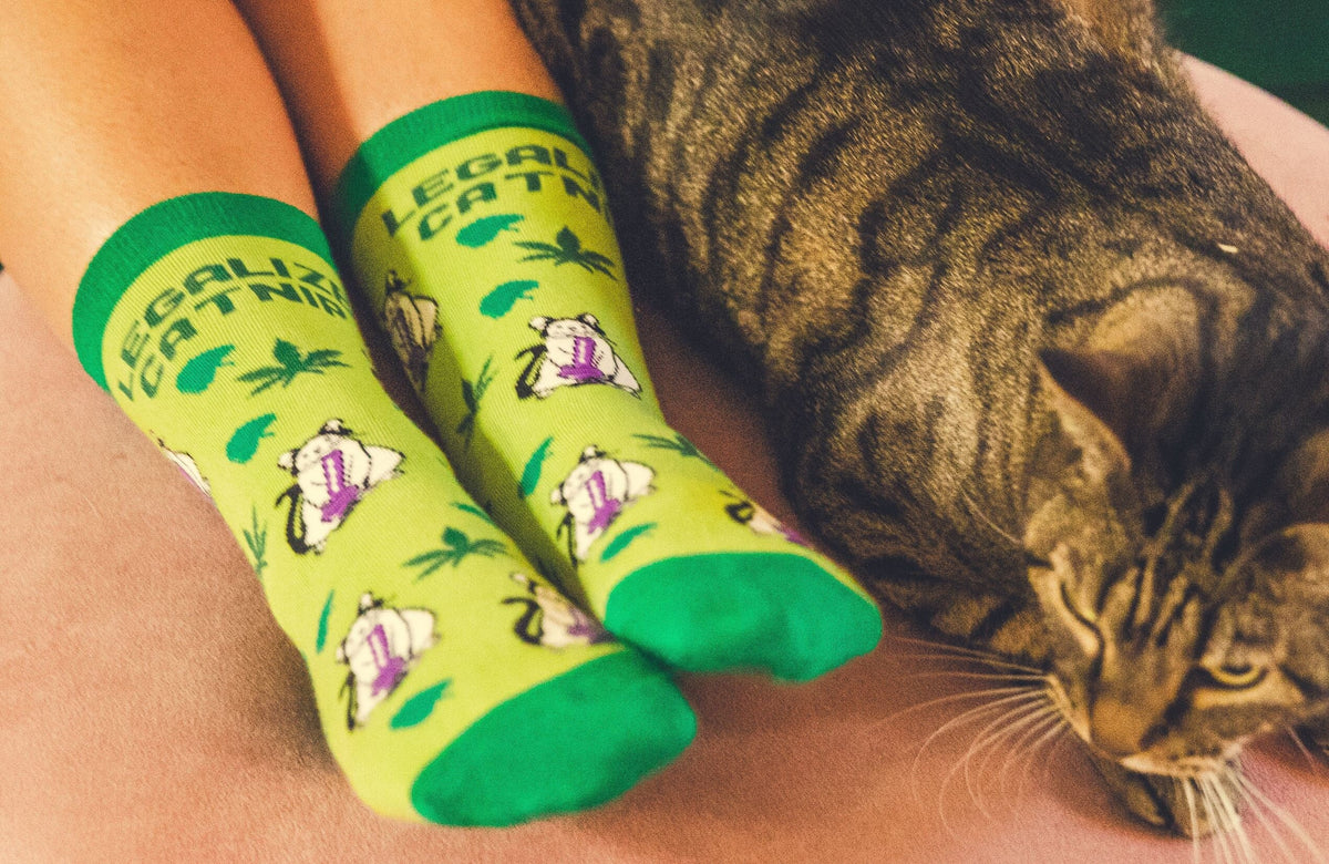 Legalize Catnip Socks Cat Socks Weed Boho Dope Girl Maryjane Gift For Her 420 Vintage Prints Pretty Socks Super Soft Socks Graphic Tee – Premium Graphic · Great Gift For Fans