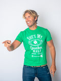 Drunk Irish Top Irish Drinking Tshirt Irish Pub Crawl Top His N Hers Tops Joke Irish Shirts Mens Shes My Drunker Half Tshirt Graphic Tee – Everyday Comfort · Perfect For Daily Wear