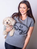 Easily Distracted By Dogs Womens Dog Shirt Cute Dog Paw Shirt Dog Owners Gifts Funny Dog Shirt Dog Shirt for Women Cute Puppy Shirt Graphic Tee – Warm & Stylish · Perfect For Daily Wear