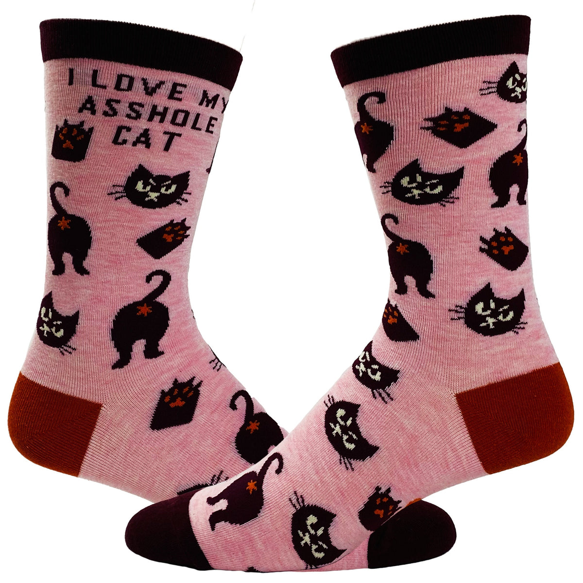 I Love My Asshole Cat Socks Womens Cat Socks Cute Womens Socks Rude Socks Novelty Socks Womens Pink Socks Cat Butt Socks Graphic Tee – Easygoing Wear · Must-Have Style