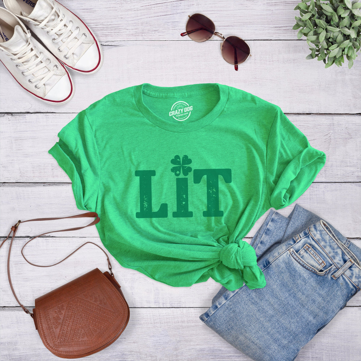 Lit Shirt Women Funny St Patrick Day Shirt Party Shirts Women Ireland Shirt I Clover ShenanigansShamrock Shirts Getting Lit Lit Tees Graphic Tee – Premium Graphic · Must-Have Style