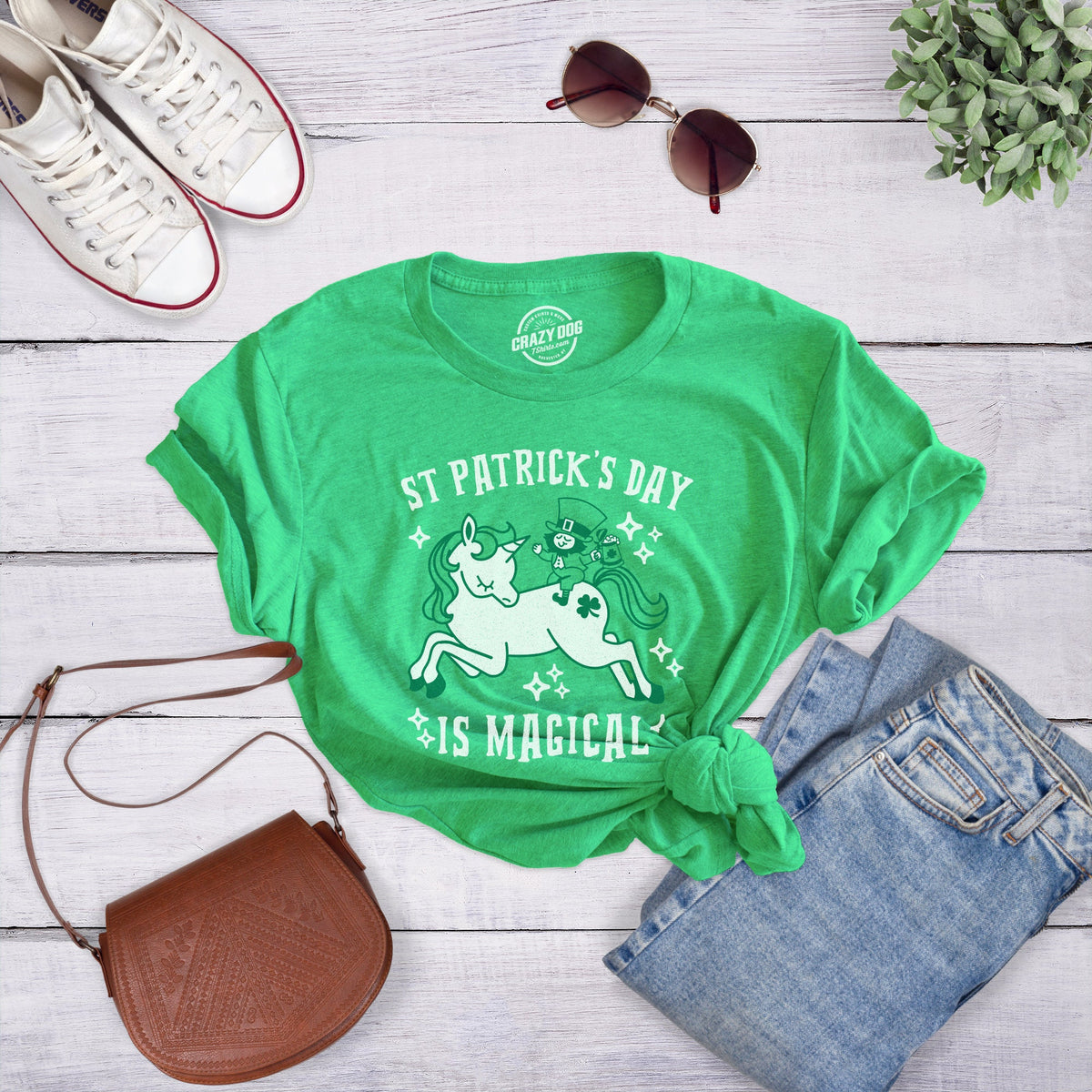 St Pattys Day Shirts St Patricks Day Is Magical Unicorn Shirts Leprechaun Shirts St Patricks Day Shirts Funny Shirts Magical Shirts Graphic Tee – Soft Feel · Great Gift For Fans