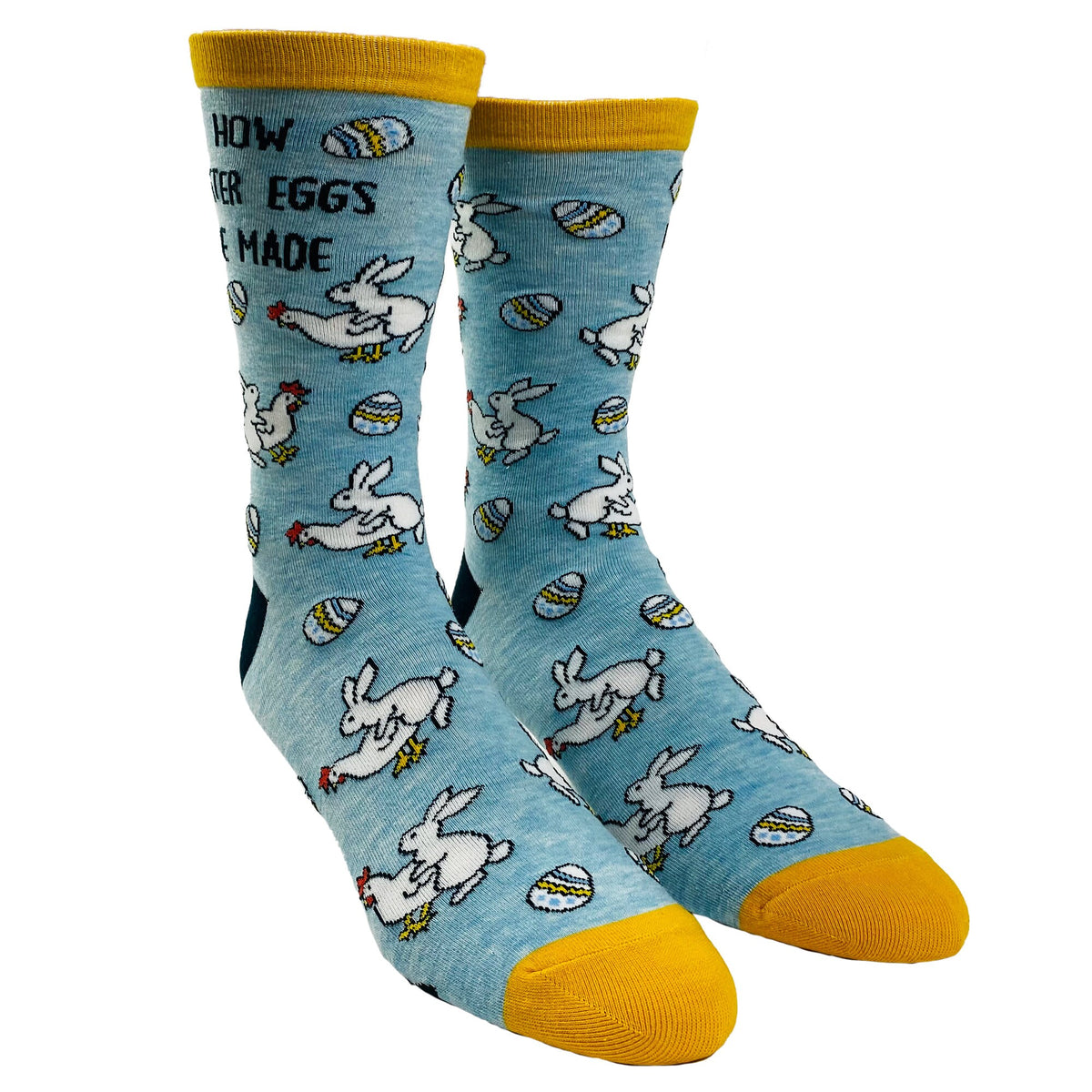 How Easter Eggs Are Made Socks Easter Socks Bunny Socks Inappropriate Socks Funky Mens Socks Easter Eggs Socks Chicken Socks Graphic Tee – Bold Style · Trending Graphic Apparel