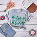 Let The SHENANIGANS Begin St Patrick Day Shirt Luck Of The Irish Green Clover Shirt Woman Ireland Tee Woman Funny Shirts Women V 2 Graphic Tee – Feel-Good Design · High-Quality Print