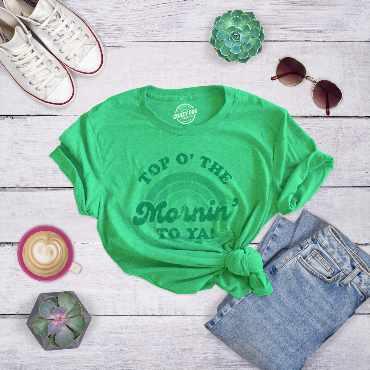 Top O39 The Mornin39 To Ya St Patrick Day Shirt Luck Of The Irish Green Clover Shirt Woman Ireland Tee Woman Funny Shirts Women Graphic Tee – Premium Graphic · Great Gift For Fans