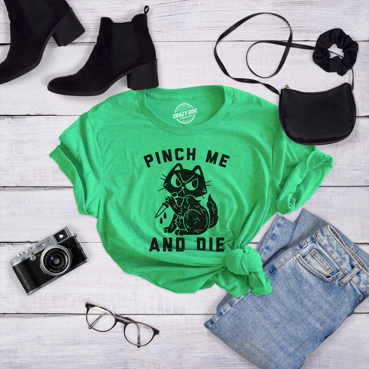 Pinch Me And Die Shirt Womens Cat Shirts St Patrick Shirt Murdery Cat Shirts Funny Cat Shirts Funny St Patricks Day Cat Mom Shirts Graphic Tee – Premium Graphic · Top Pick For Any Outfit