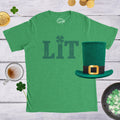 Lit Shamrock Tshirt Men Funny St Patrick Day Shirt Party Shirts Men Ireland Shirts Clover ShenanigansShamrock ShirtPattys Getting Lit Graphic Tee – Everyday Comfort · Must-Have Style