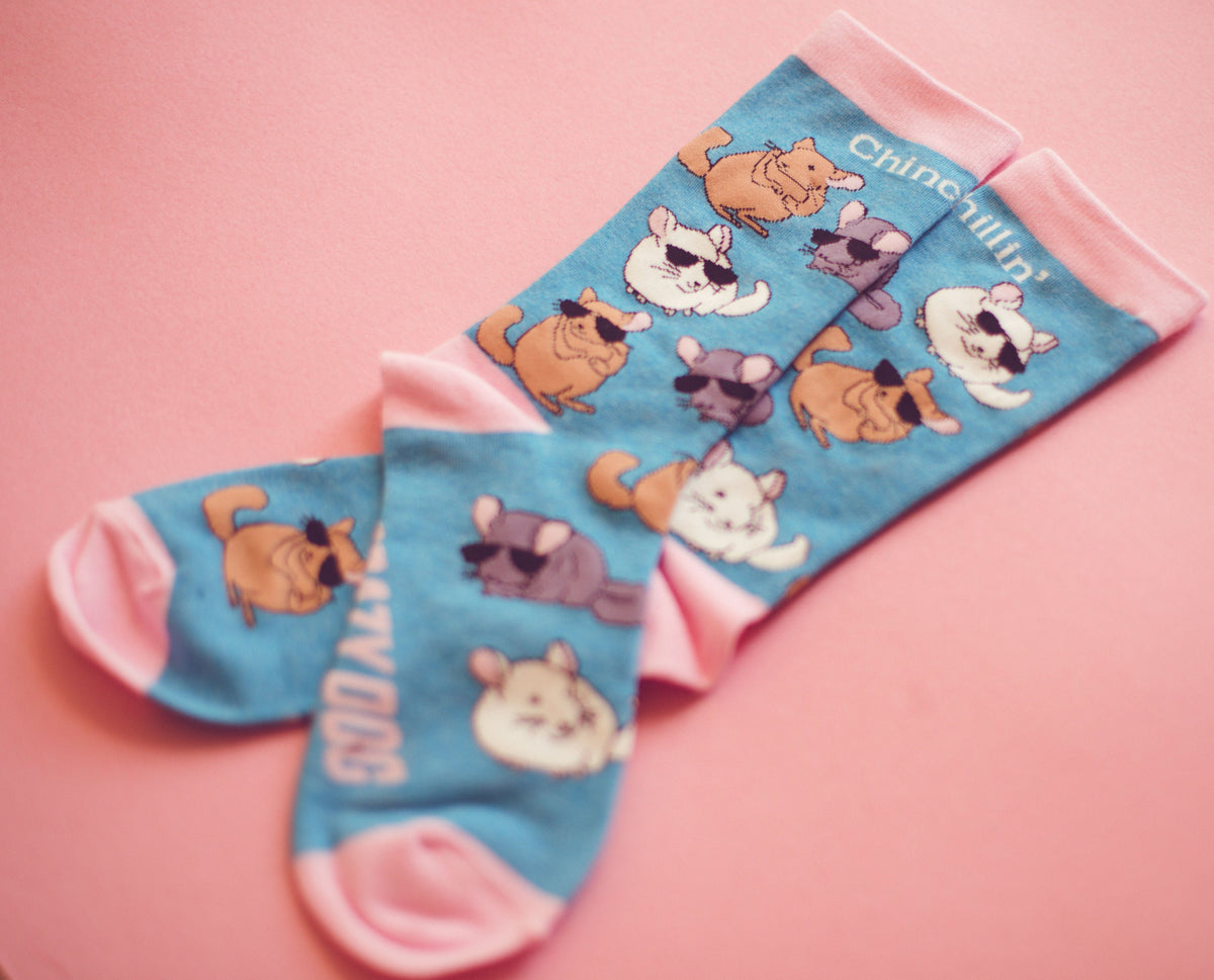 Chin Chillin39 Chinchilla Socks Youth Socks Wood Creatures Gifts Womens Novelty Socks Funny Socks Women Kids Socks Compression Socks Graphic Tee – Premium Graphic · High-Quality Print