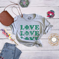 Shamrock Shirt Women Shenanigan Shirt Lucky Green Irish shirt Luck Of The Irish Ireland Tee Women Clover Shirt Love Love Love Shamrock Graphic Tee – Feel-Good Design · Perfect For Daily Wear