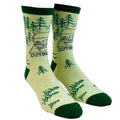 Outdoorsy Socks Funny Attitude Socks Man Outdoors Socks Funky Travel Socks Groomsman Gifts Under 20 Travel Lover Gift Hiking Gifts Graphic Tee – Aesthetic Look · Great Gift For Fans