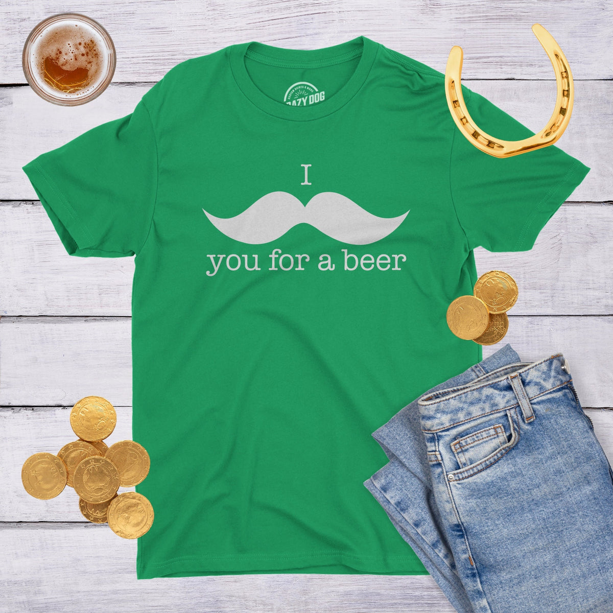 I Mustache You For A Beer Beer Shirt Men Funny Drinking Shirt Beer Tee Saint Patricks Day Shirt St Patricks Shirt For Men Graphic Tee – Premium Graphic · Perfect For Daily Wear
