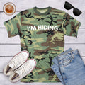 Camo Shirt Men Im Hiding Mens Hunting Shirt Hunter Shirt Camping Hunting Gift Camouflage Shirt Gun Owner Shirt Graphic Tee – Everyday Comfort · High-Quality Print