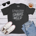 Rule To Happiness Smoke Weed Shirt Cannabis Shirt Dope Shirts Men Pot Leaf Shirt Gifts For Stoners Stoned Shirt Marijuana Leaf T Shirt Graphic Tee – Fan Favorite · Must-Have Style