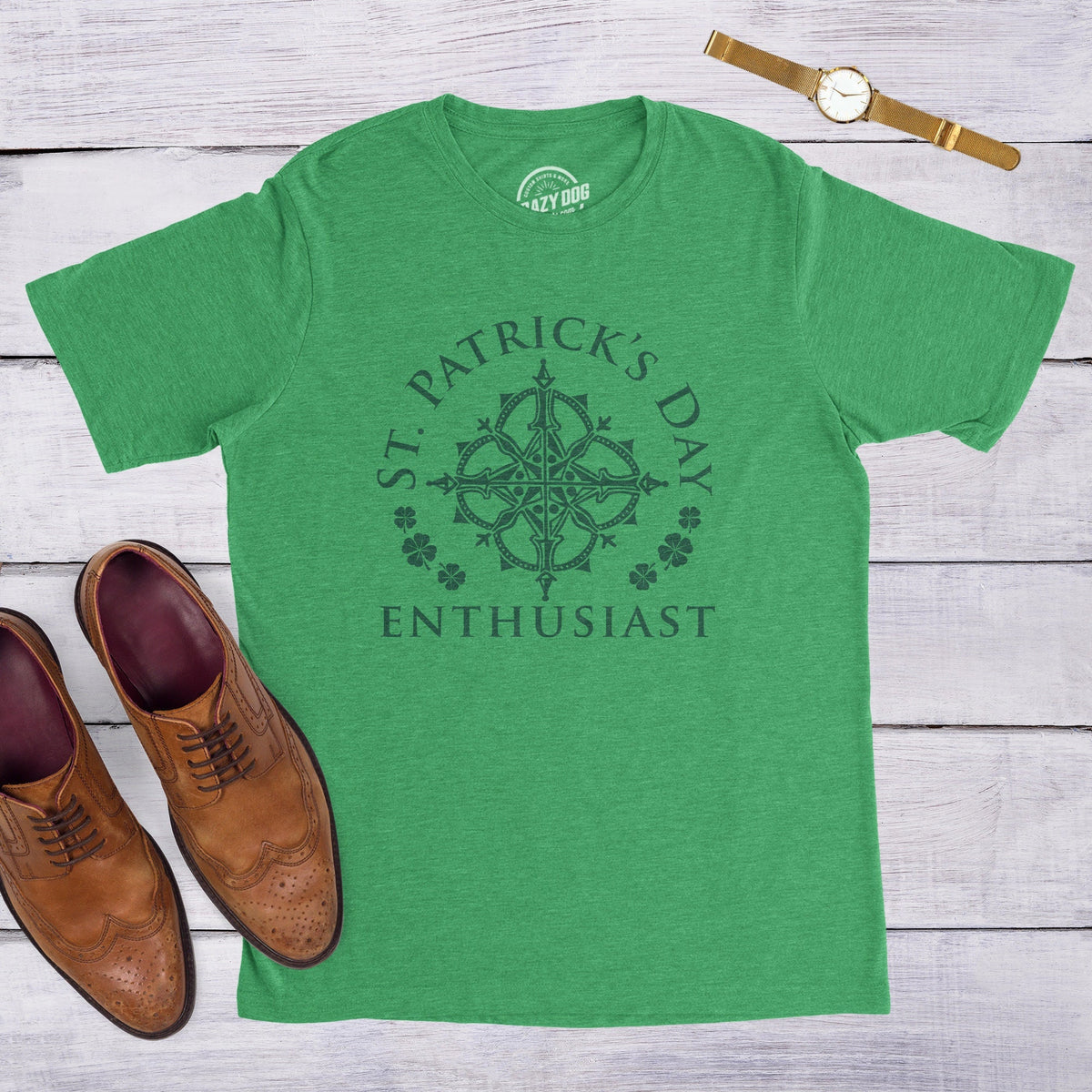 St Patrick39s Day Enthusiast CLOVER Saint Patricks Day Shirt Shenanigans Shirt Lucky Green Shirt Irish Symbols Funny Shirts Graphic Tee – Easygoing Wear · High-Quality Print