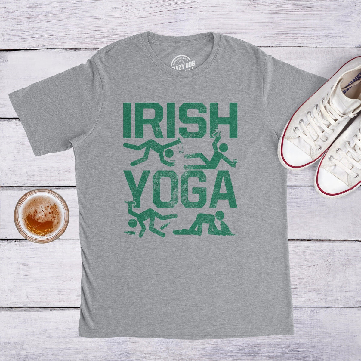 Irish Yoga Shirt Guys St Patricks Day Shirt Men Funny Irish Drinking Shirt Man Green Irish Party Shirt Four Leaf Clover Shirt Graphic Tee – Warm & Stylish · Perfect For Daily Wear