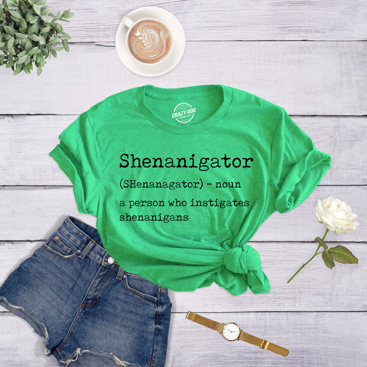 Shenanigator Definition St Patrick Day Shirt Luck Of The Irish Green Clover Shirt Woman Ireland Tee Woman Funny Shirts Women Graphic Tee – Cozy Vibes · Great Gift For Fans