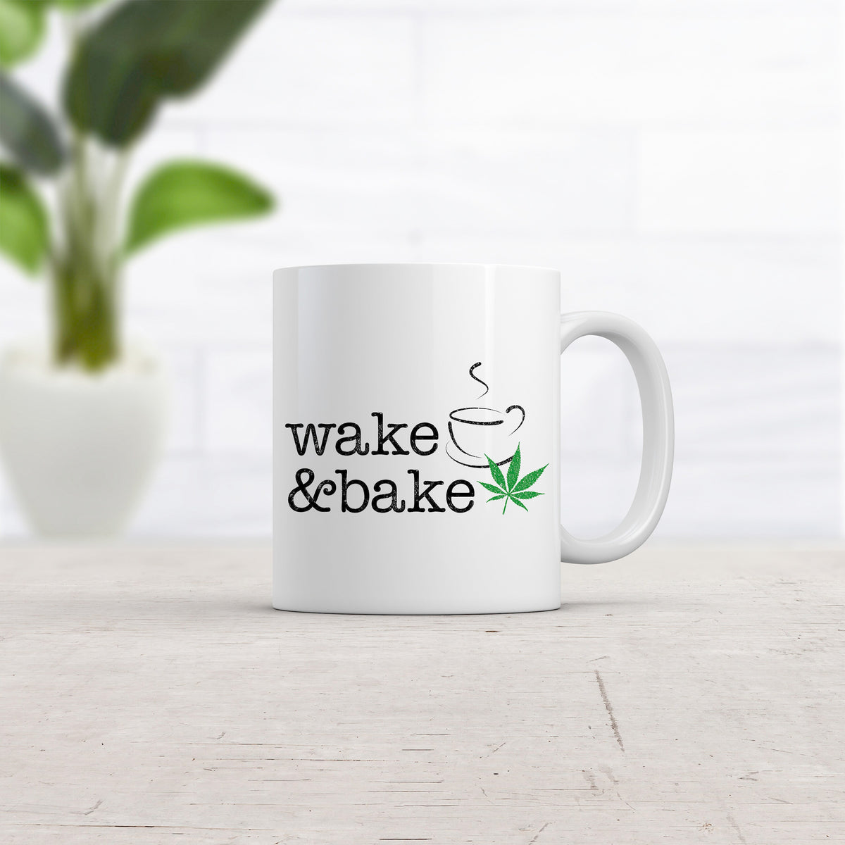 Funny 420 Mug Wake and BakePot Leaf MugHumorous Mugs Coffee Mugs Pot MugsFunny Coffee Mugs Weed Mugs Marijuana MugsPot Smoker Gifts Graphic Tee – Soft Feel · High-Quality Print