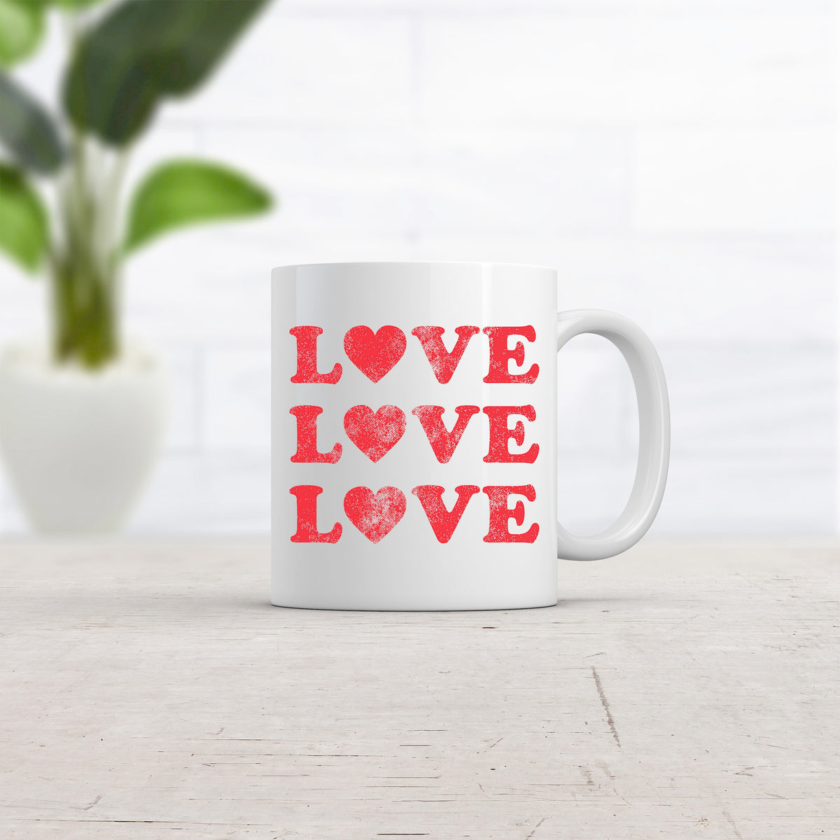 Love Coffee Mug Love Three Times Mug Funny Work Mug Cool Coffee Mug Coffee Mugs Love Love Love Valentine39s Day Mug Heart Mug Graphic Tee – Warm & Stylish · Great Gift For Fans