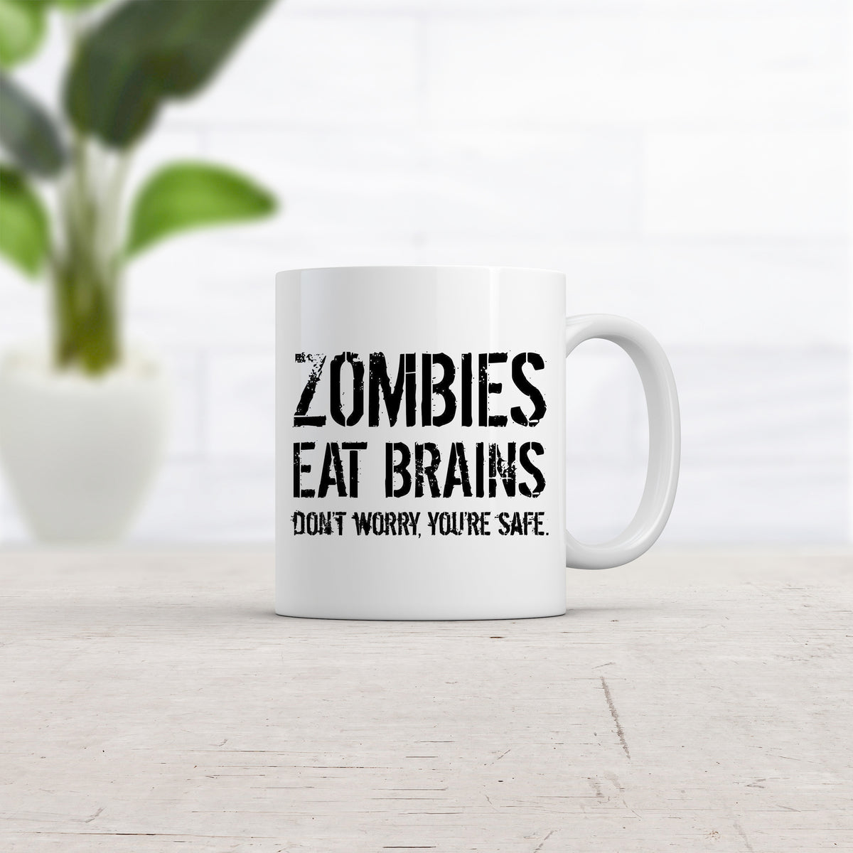 Funny Halloween Mug Humorous Mugs Fathers Day Coffee Mugs Zombies Eat Brains Funny Halloween MugsFunny Coffee Mugs Zombie Mugs Graphic Tee – Bold Style · High-Quality Print